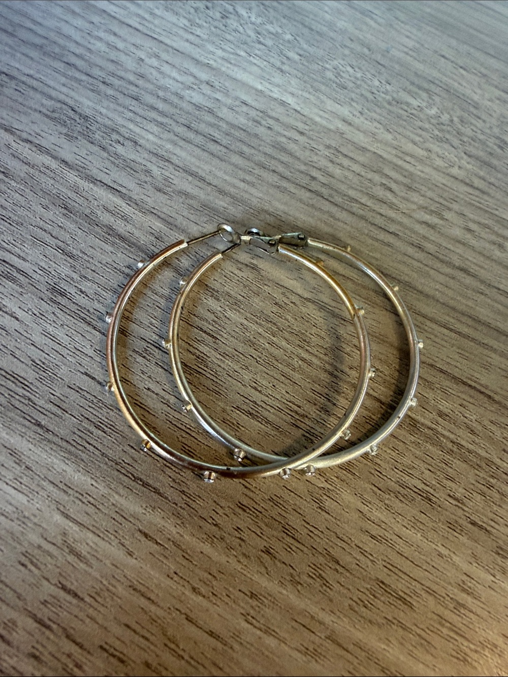 Brighton Gold-Tone Hoop Earrings with Beaded Detail